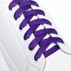 Шнурки для обуви, пара, плоские, двусторонние, 8 мм, 120 см, цвет голубой/фиолетовый - Фото 4