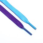 Шнурки для обуви, пара, плоские, двусторонние, 8 мм, 120 см, цвет голубой/фиолетовый - Фото 5