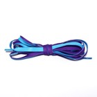 Шнурки для обуви, пара, плоские, двусторонние, 8 мм, 120 см, цвет голубой/фиолетовый - Фото 6