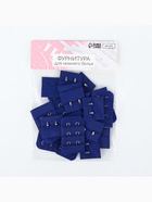 Застёжка для бюстгальтера, 3 ряда 2 крючка, 3×3 см, 3×5 см, 10 шт., тёмно-синяя - Фото 5