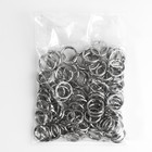 Кольцо-карабин, d=20/28 мм, толщина - 4 мм, цвет серебряный - Фото 4