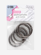 Кольцо-карабин, d=32/40 мм, толщина - 4 мм, 5 шт., цвет чёрный никель - Фото 5