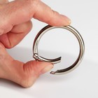 Кольцо-карабин, d=38/48 мм, s=5 мм, 5 шт., цвет серебряный - Фото 3