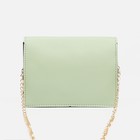 Сумка мессенджер детская для девочки на застёжке, наружный карман, цвет зелёный - фото 22305885