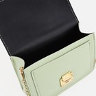 Сумка мессенджер детская для девочки на застёжке, наружный карман, цвет зелёный - фото 22305886