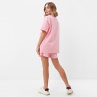 Комплект (футболка, шорты) женский MINAKU: Casual Collection цвет светло-розовый, р-р 44 - Фото 3