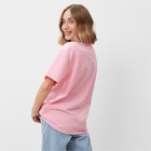 Футболка женская MINAKU OVERSIZE FIT: цвет светло-розовый, р-р 46 9685972 - фото 14196312