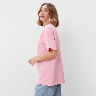 Футболка женская MINAKU: Casual Collection, светло-розовый, размер 50