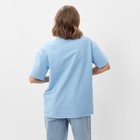 Футболка женская MINAKU OVERSIZE FIT: цвет голубой, р-р 50 - Фото 4