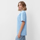 Футболка женская MINAKU OVERSIZE FIT: цвет голубой, р-р 50 - Фото 5