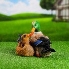 Садовая фигура "Селезни" 18см - фото 22306200