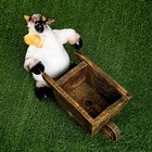 Садовая фигура "Корова с тележкой" 34см - фото 24515213