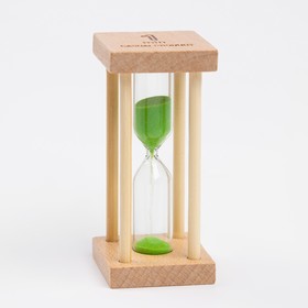 Песочные часы "Африн", на 1 минуту, 8.5 х 4 см, зеленые