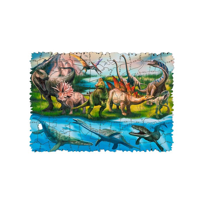 Пазл фигурный «Мир динозавров», 140 деталей, 28,5 × 19,7 см - фото 1907744810