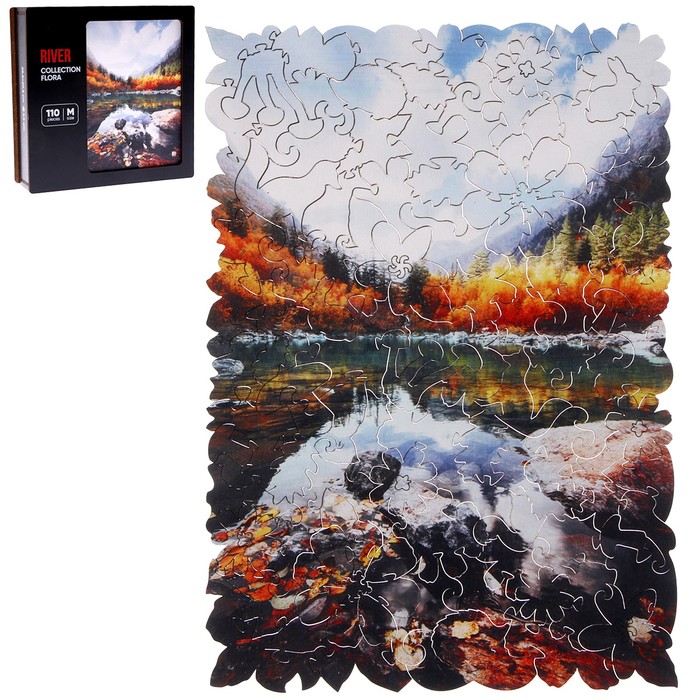 Пазл фигурный «Горная река», 110 деталей, 28,8 × 20,2 см