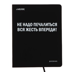 Дневник универсальный для 1-11 класса "Не надо печалиться", интегральная обложка, искусственная кожа, шелкография, ляссе, 80 г/м2