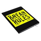 Дневник универсальный 1-11 класса Break Rules. Yellow, твёрдая обложка с поролоном, искусственная кожа, ляссе, блок 80 г/м2 - фото 7075620