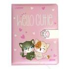 Дневник универсальный 1-11 класса Hello Cutie. Kitty, твёрдая обложка с поролоном, искусственная кожа, ляссе, блок 80 г/м2 - фото 319553157