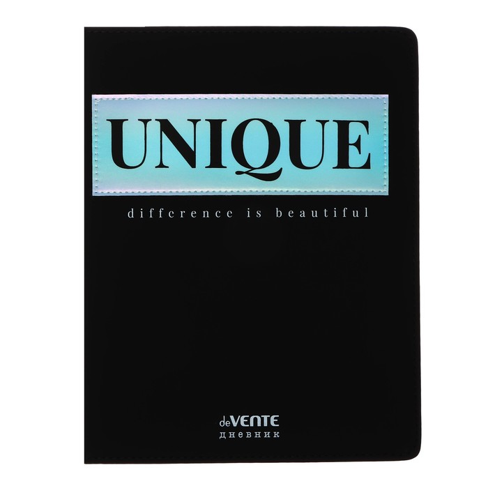Дневник универсальный для 1-11 класса Unique, твёрдая обложка, искусственная кожа, с поролоном, ляссе, 80 г/м2