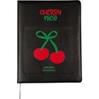 Дневник универсальный для 1-11 класса Cherry, твёрдая обложка, искусственная кожа, с поролоном, ляссе, 80 г/м2 - фото 321391280
