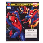 Тетрадь в клетку 12 листов, 5 видов МИКС, обложка мелованный картон, «Человек-паук» - Фото 4