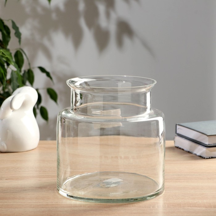 Ваза «Кассандра-1 Флорариум банка», d=15 см, 19×18.5 см, стекло, прозрачная - Фото 1