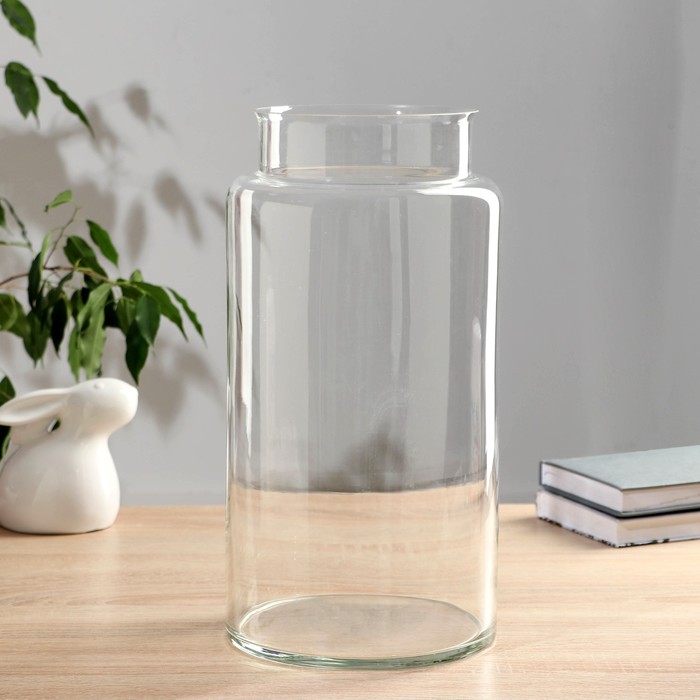 Ваза «Кассандра-5 Флорариум банка», d=15 см, h=36×18.5 см, толщина стекла 2.5 мм, прозрачная - Фото 1