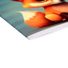 Альбом для рисования А5, 16 листов на скрепке "Лисенок" бумажная обложка, блок 100 г/м2 - фото 7283018