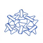 Скрепки канцелярские цветные GLOBUS "Самолёт", 28 мм, 12 штук, синие, евробокс - фото 9308096