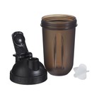 Шейкер «Мастер К» Best спортивный для коктейлей, 500 мл, с поильником, 19.5×10 см, чёрный - Фото 2