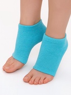 Напяточники для педикюра, увлажняющие, махровые, с силиконовой вкладкой, один размер, голубые - Фото 3