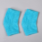 Напяточники для педикюра, увлажняющие, махровые, с силиконовой вкладкой, один размер, голубые - Фото 5