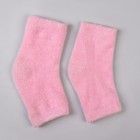 Напяточники для педикюра, увлажняющие, махровые, с силиконовой вкладкой, ONE SIZE, цвет розовый - Фото 5