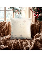 Наволочка декоративная новогодняя «Этель. Рождество», серебристые снежинки, 40×40 см - Фото 3