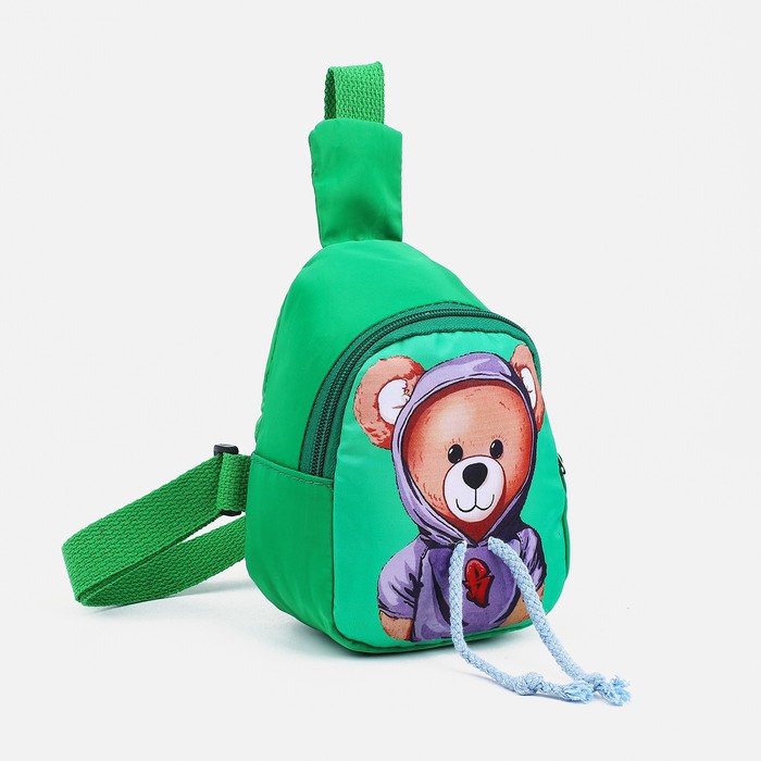 Сумка детская через плечо, цвет зелёный - Фото 1