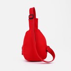 Сумка дет Мишка, шнур, 14*7*18см, отд на молнии, регул ремень, красный - фото 805615135