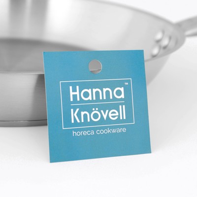 Сковорода Hanna Knövell, d=30 см, h=5.5 см, толщина стенки 0.6 мм, длина ручки 24.5 см, индукция, нержавеющая сталь