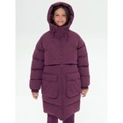 Пальто для девочек, рост 158 см, цвет фиолетовый - фото 109942818
