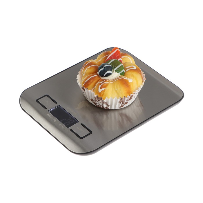 Весы кухонные Leonord LE-1702, электронные, до 5 кг, LCD дисплей, серебристые - фото 1909207766