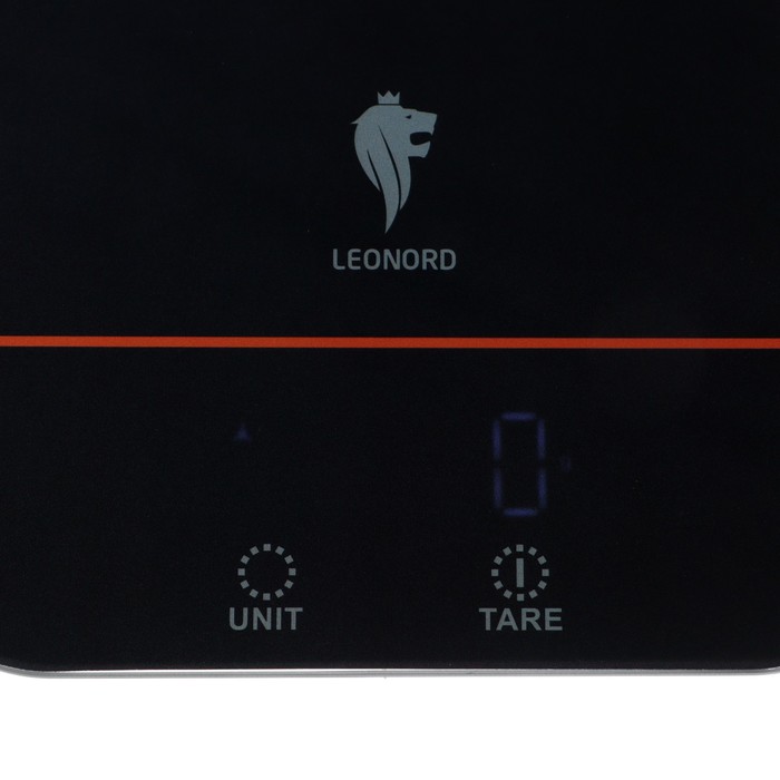 Весы кухонные Leonord LE-1706, электронные, до 10 кг, LCD дисплей, чёрные - фото 1909207783