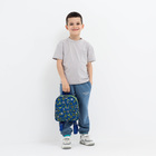 Рюкзак детский на молнии, наружный карман, цвет синий - фото 9536174