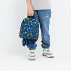 Рюкзак детский на молнии, наружный карман, цвет синий - фото 9896997