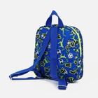 Рюкзак детский на молнии, наружный карман, цвет синий - фото 6957970