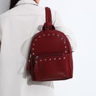 Рюкзак на молнии, 2 наружных кармана, цвет бордовый - Фото 5