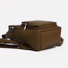 Рюкзак на молнии, наружный карман, цвет оливковый - Фото 3
