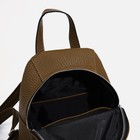 Рюкзак на молнии, наружный карман, цвет оливковый - Фото 4
