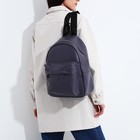 Рюкзак на молнии, наружный карман, цвет фиолетовый - фото 319555779
