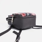 Мини-рюкзак женский на молнии, наружный карман, цвет серый/розовый - Фото 4
