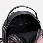 Мини-рюкзак женский на молнии, наружный карман, цвет серый/розовый - Фото 5