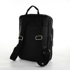 Рюкзак из искусственной кожи на молнии, наружный карман, цвет чёрный - Фото 3